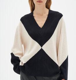 InWear Rudi Intarsia Pullover French Oak / Black