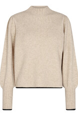 Co'Couture Row Puff Rib Knit Off White