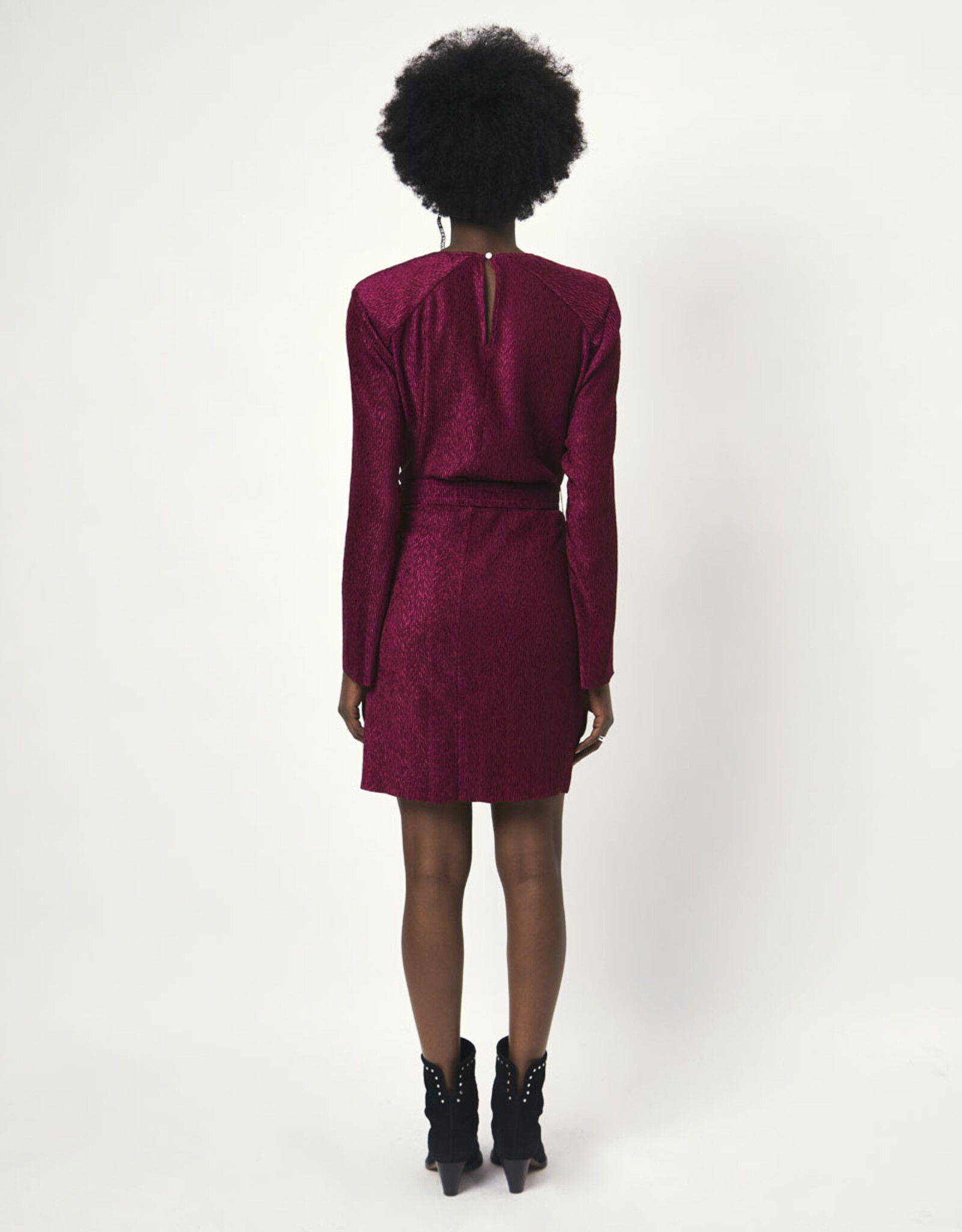 Dante 6 Arone Belted Mini Dress Warm Plum