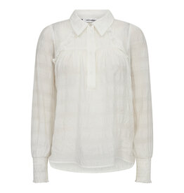 Co'Couture Structure Line Frill Blouse White