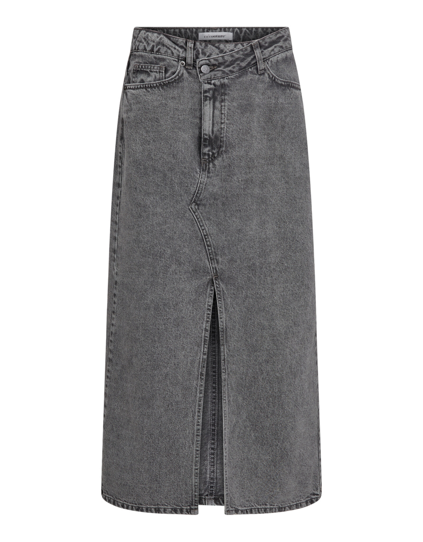 Co'Couture Vika Asym Slit Skirt Mid Grey