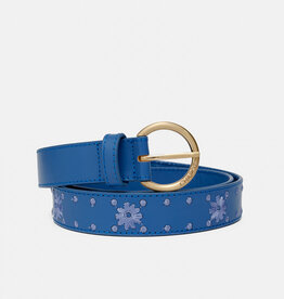 Fabienne Chapot Flower Embroidered Belt Cornflower Blue