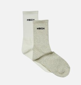 Moss Copenhagen Sporty Logo Socks White