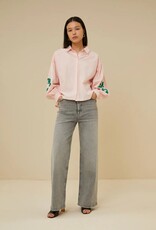 By Bar Sarah Short Chambray Blouse Light Pink