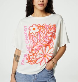 Fabienne Chapot Fay Bloom Pink T-shirt Cream White / Pink