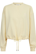 Co'Couture Clean Crop Tie Sweat Pale Yellow