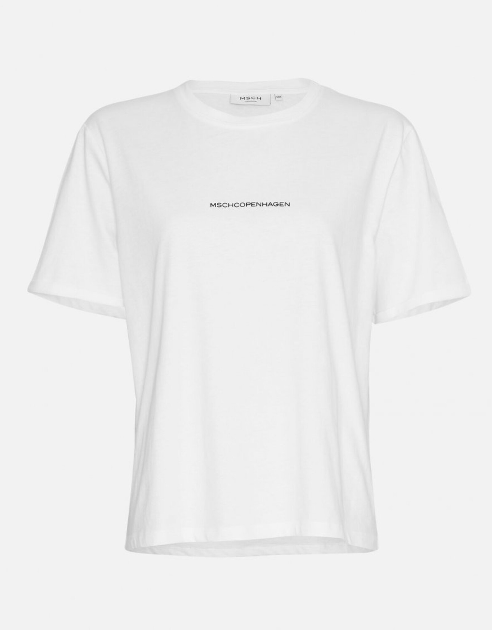 Moss Copenhagen Terina Organic Small Logo Tee White/Black