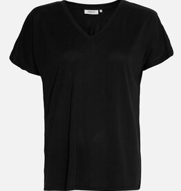 Moss Copenhagen Fenya Modal V neck Tee Black