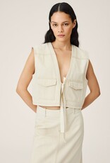 Moss Copenhagen Phelina Ida Denim Vest Oatmeal