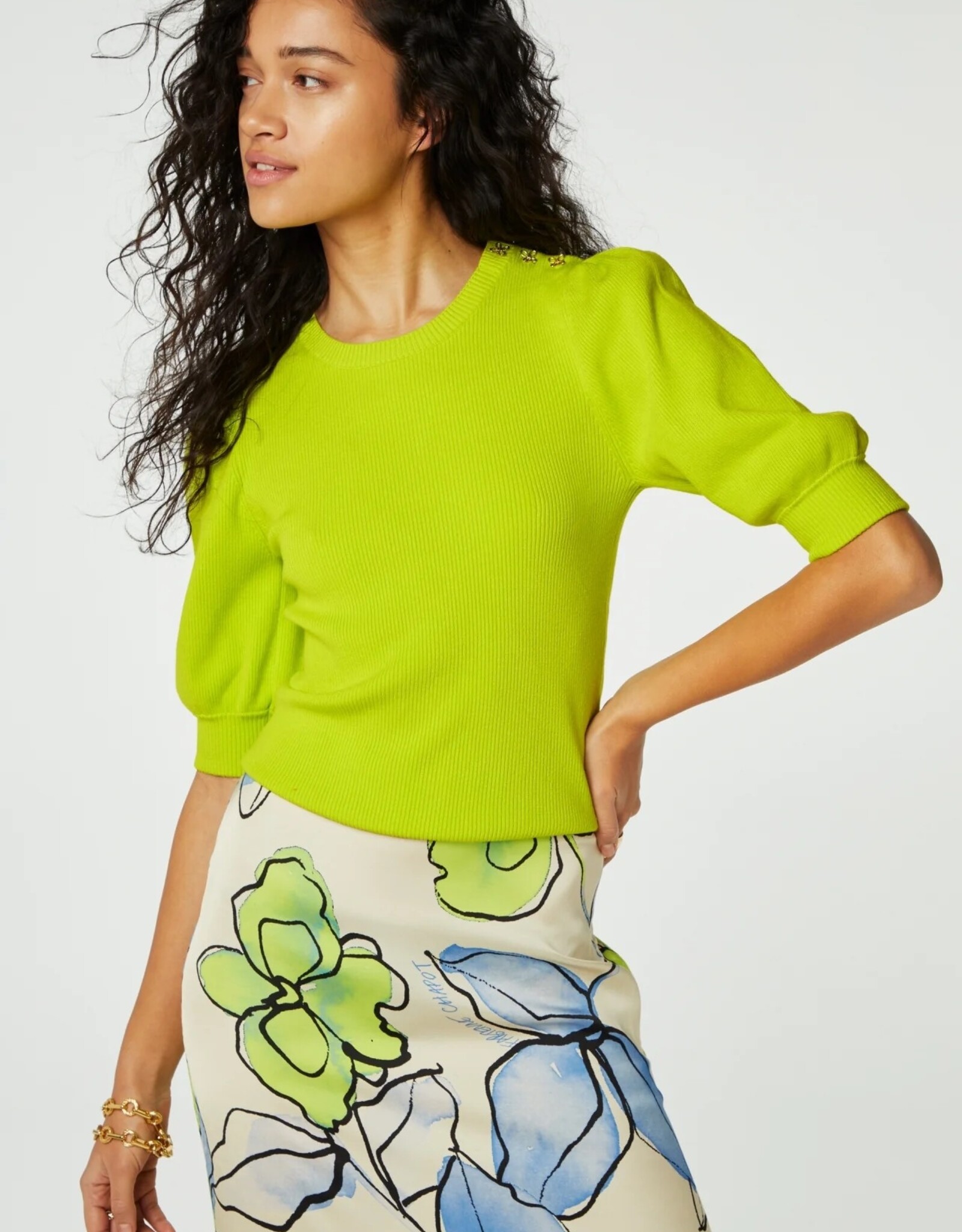 Fabienne Chapot Lillian SS Pullover Lovely Lime