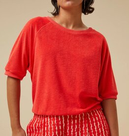 By Bar Neva Slub Top Poppy Red