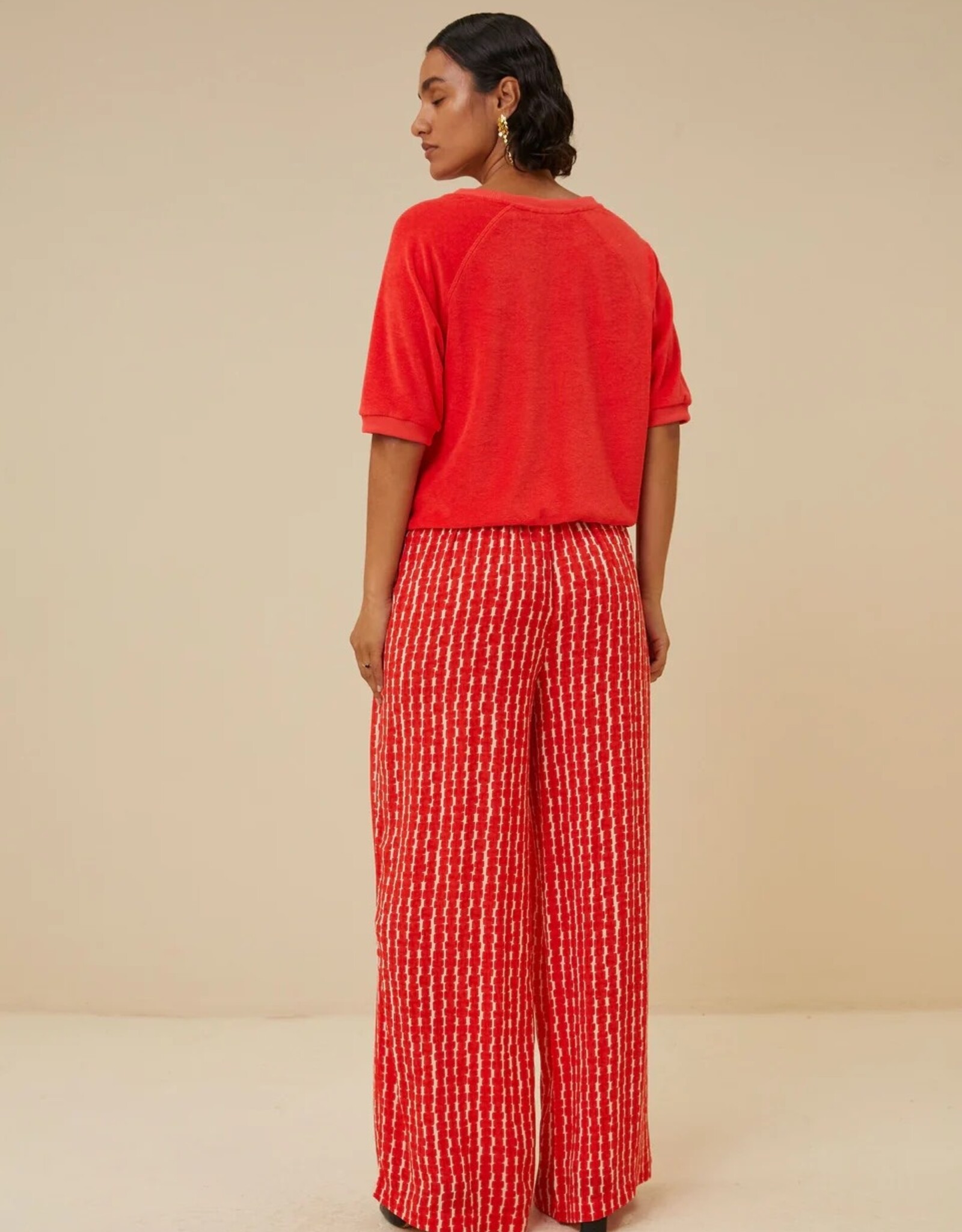 By Bar Neva Slub Top Poppy Red