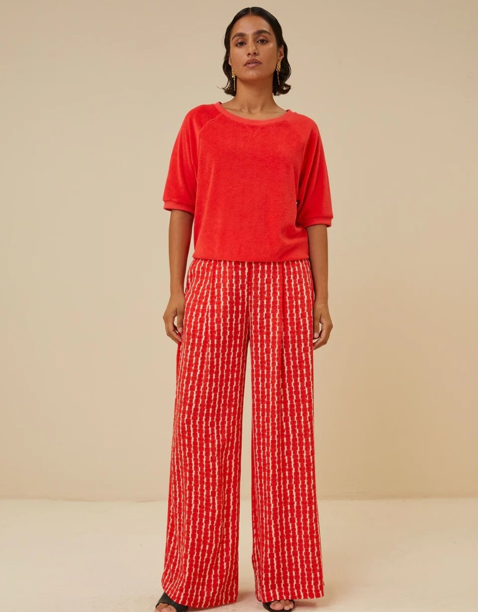 By Bar Neva Slub Top Poppy Red