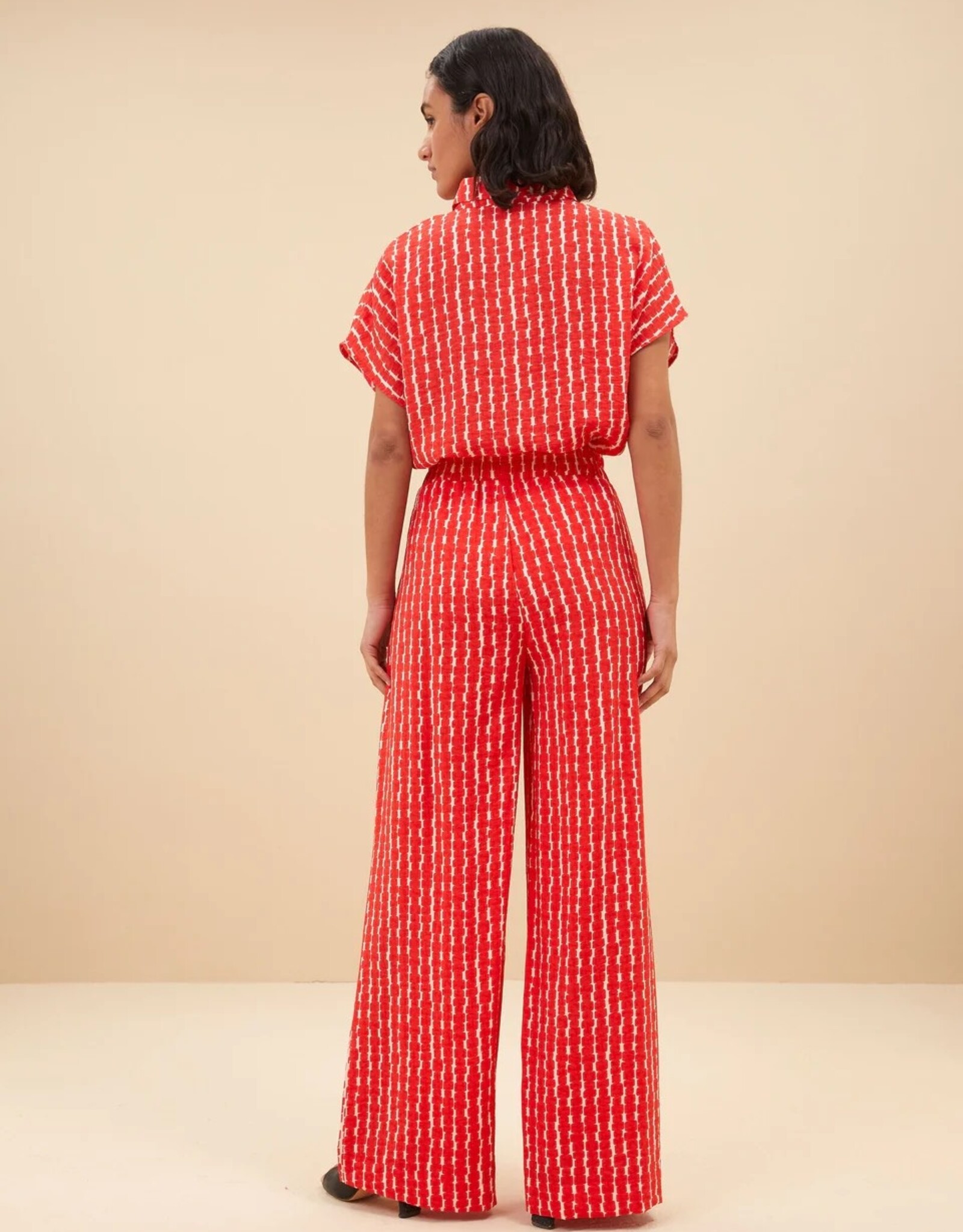 By Bar Benji Red Groove Print Pant