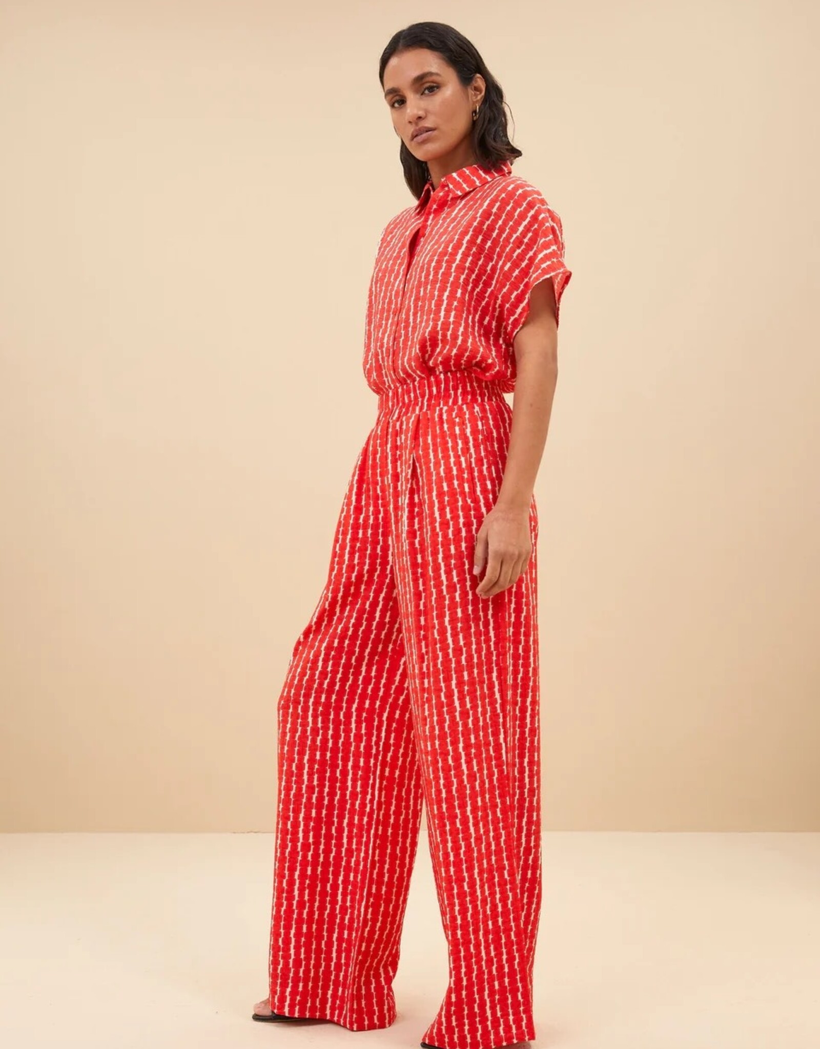 By Bar Benji Red Groove Print Pant