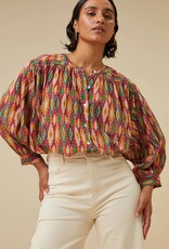 By Bar Lucy Summer Ikat Blouse Print