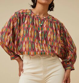 By Bar Lucy Summer Ikat Blouse Print