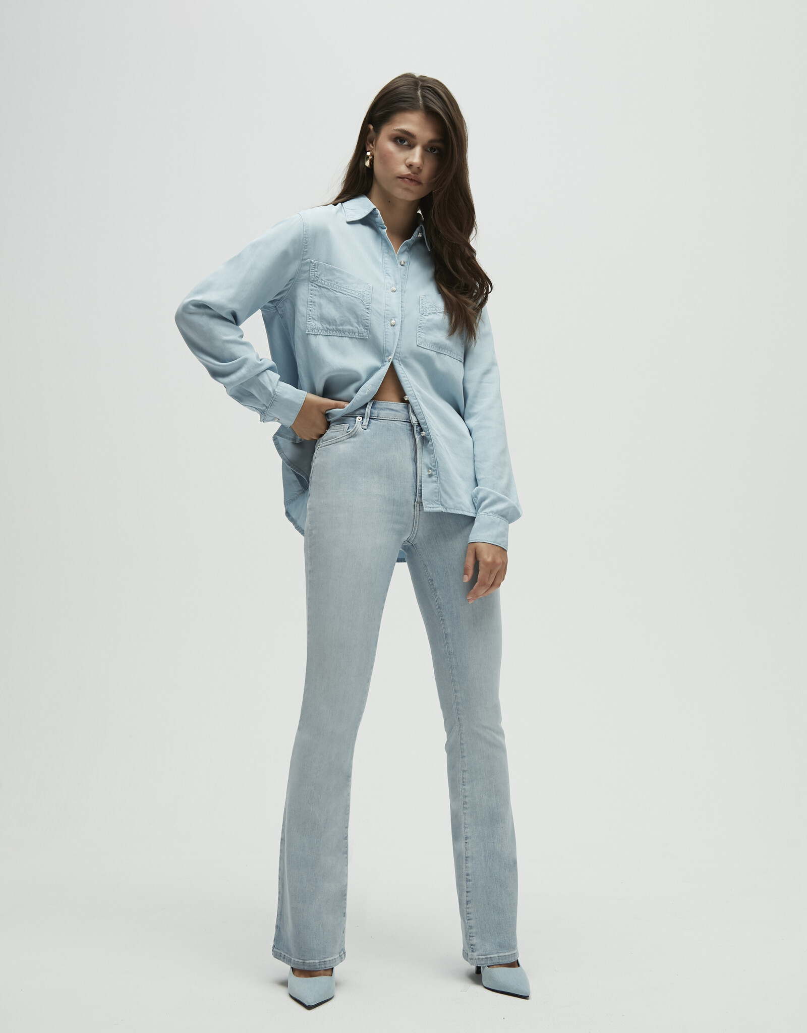 Homage Jane Flared Jeans Light Bright Blue