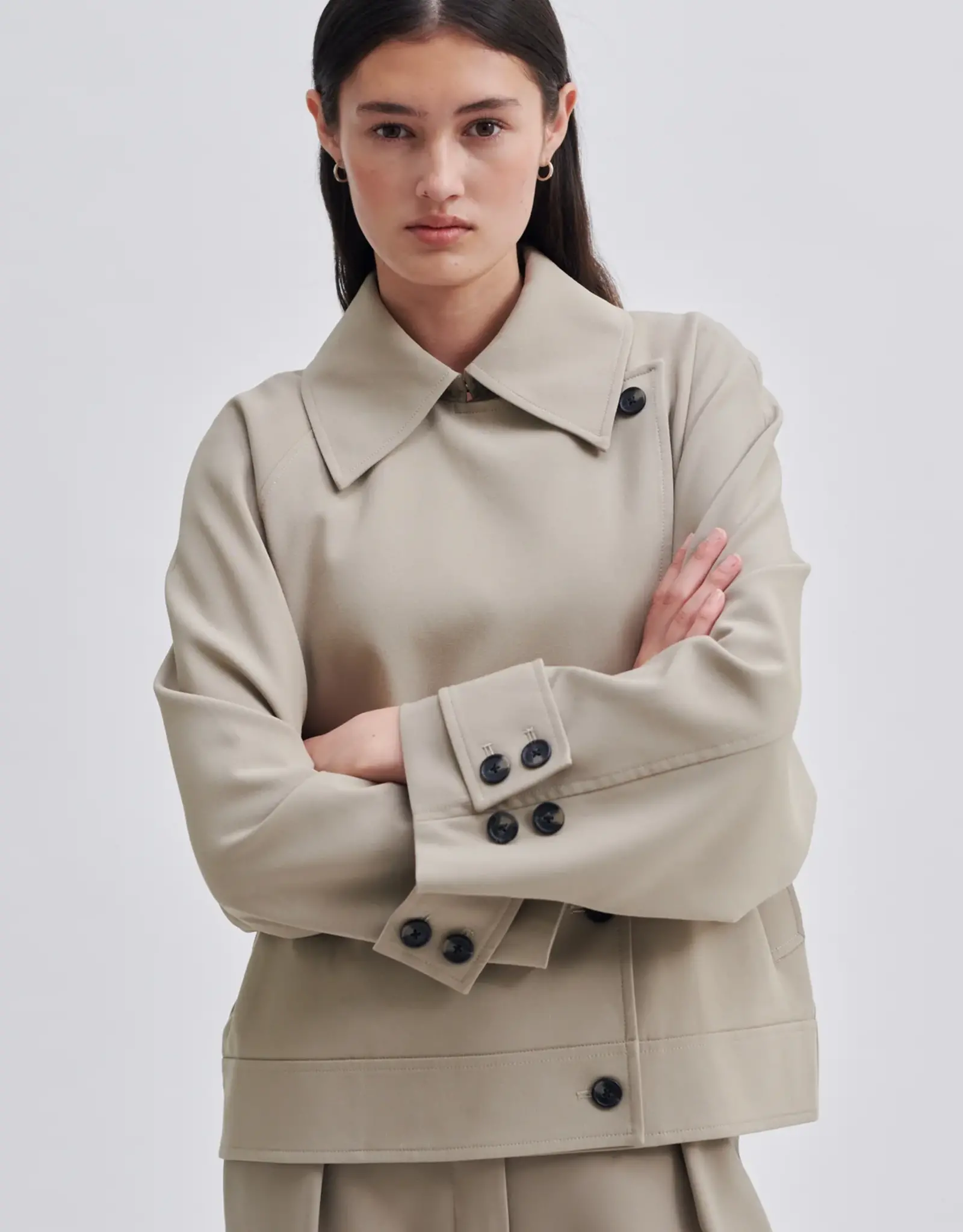 Second Female Silvia Trench Jacket Roasted Cashew