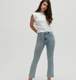 Homage Debbie Cropped Flared Jeans Washed Blue