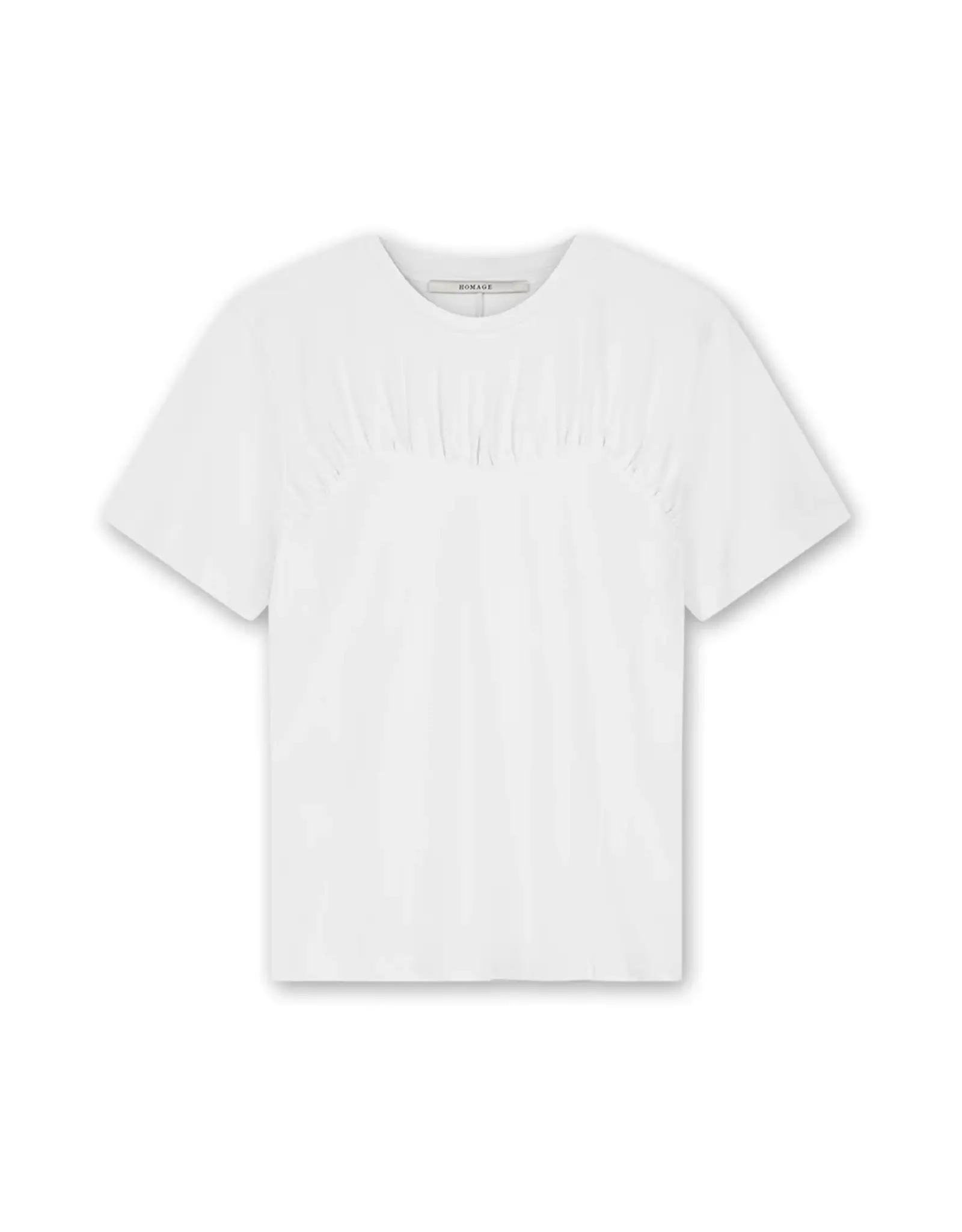 Homage T-shirt With Gathering White