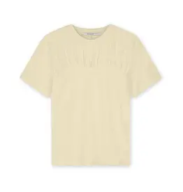 Homage T-shirt With Gathering Soft Yellow