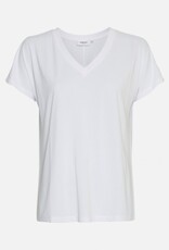 Moss Copenhagen Fenya Modal V neck Tee Optical Snow