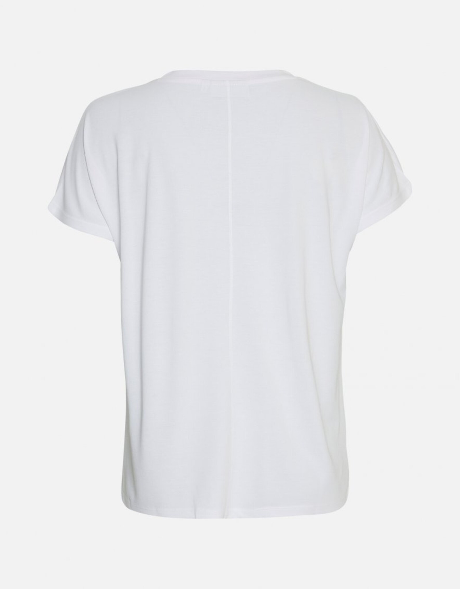 Moss Copenhagen Fenya Modal V neck Tee Optical Snow