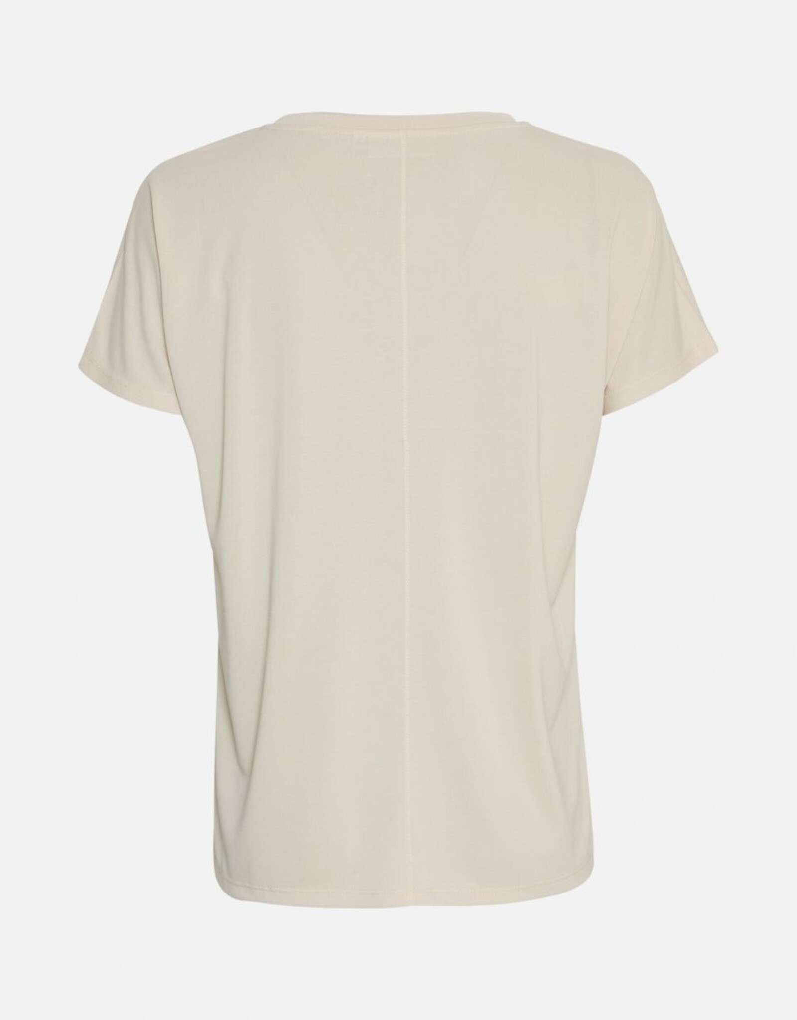 Moss Copenhagen Fenya Modal V neck Tee Oatmeal