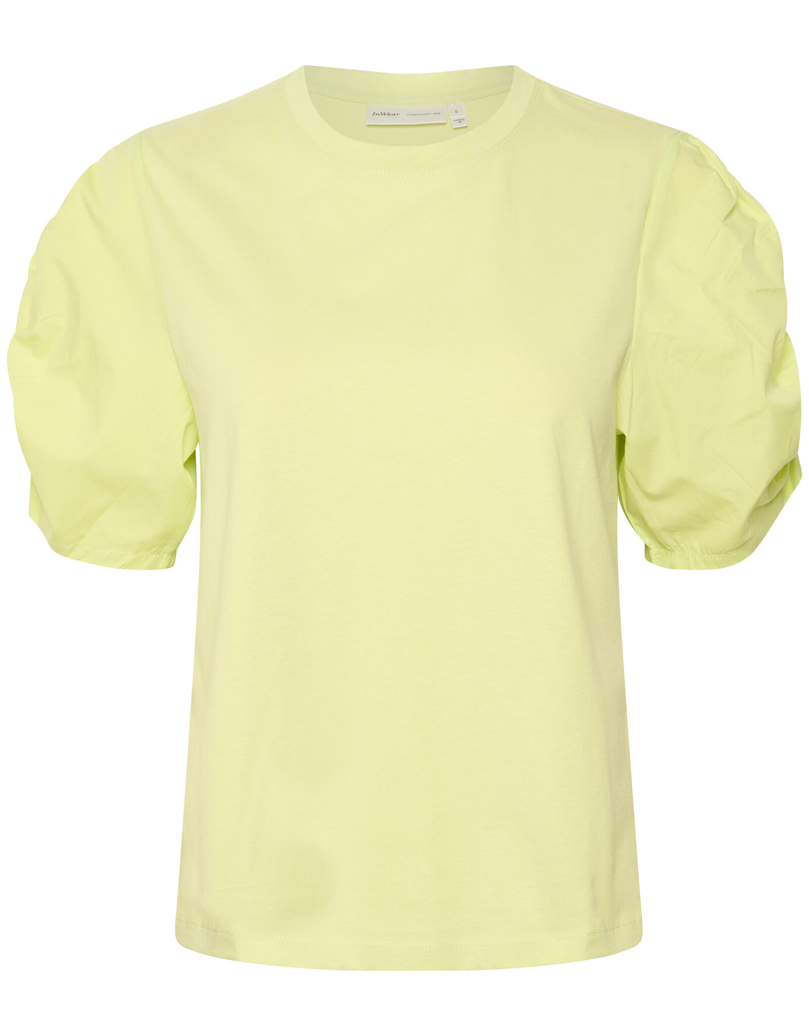 InWear Payana Woven Trim T-Shirt Lime Sorbet