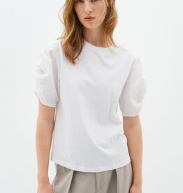 InWear Payana Woven Trim T-Shirt Pure White