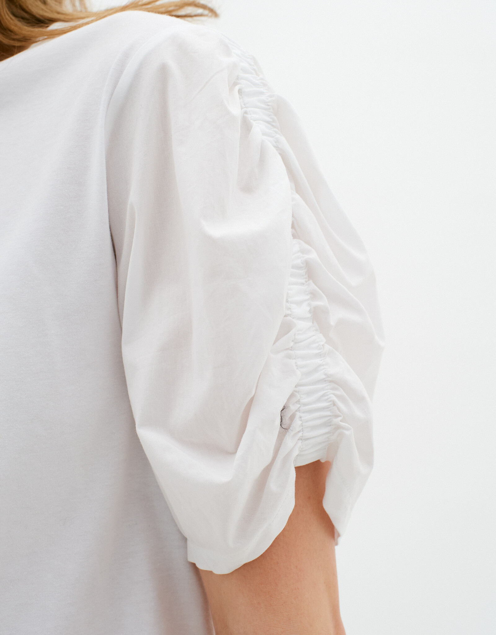 InWear Payana Woven Trim T-Shirt Pure White