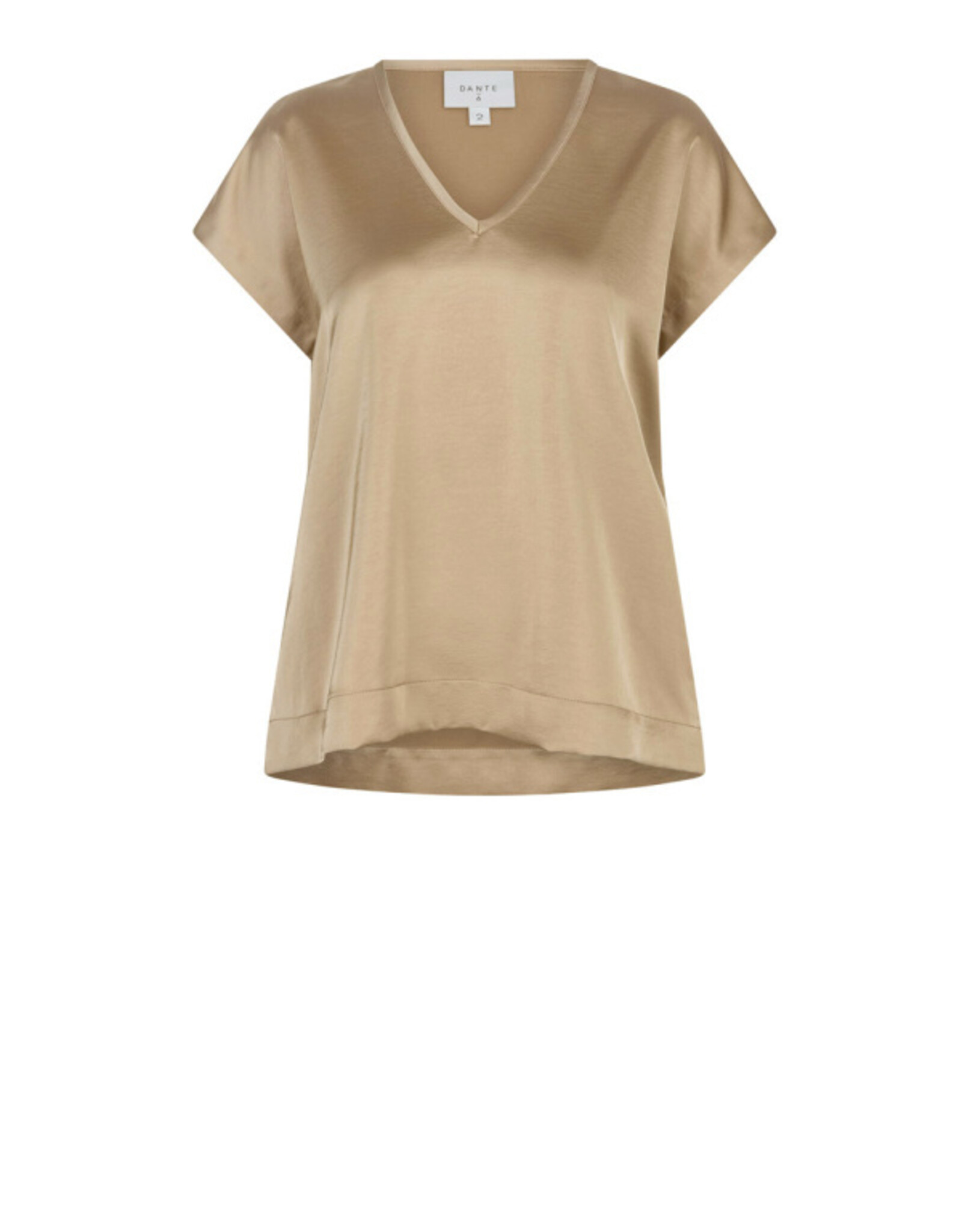 Dante 6 Luiza Satin V-neck Top Dry Sand