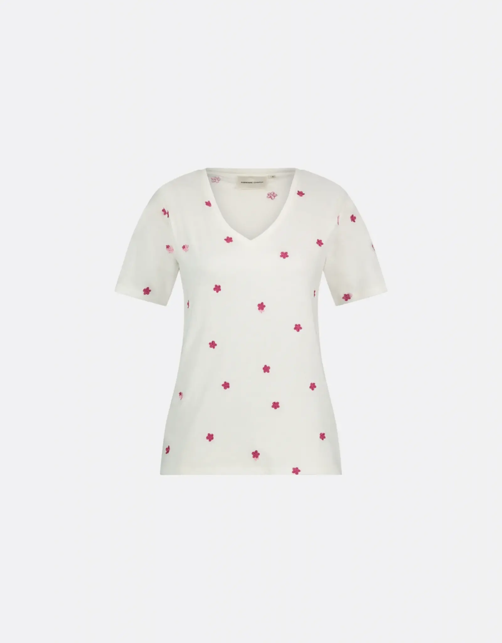 Fabienne Chapot Phill V-neck Pink Flower T-shirt