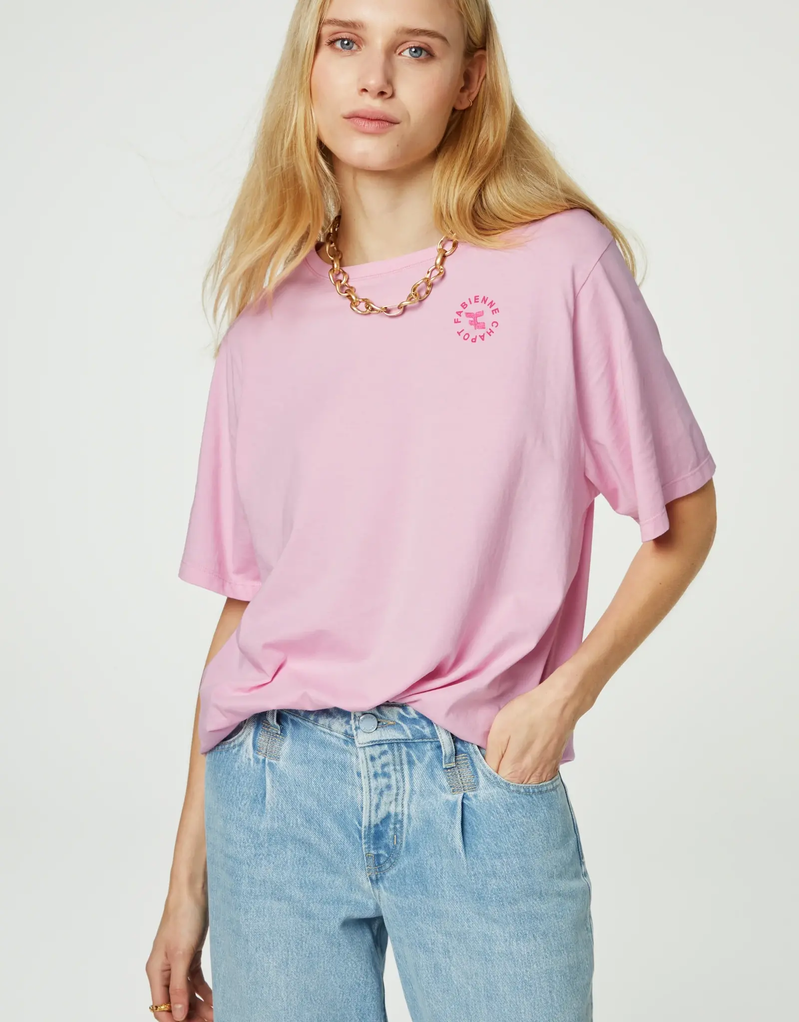 Fabienne Chapot Fay Poem Pink T-shirt Pink Rose