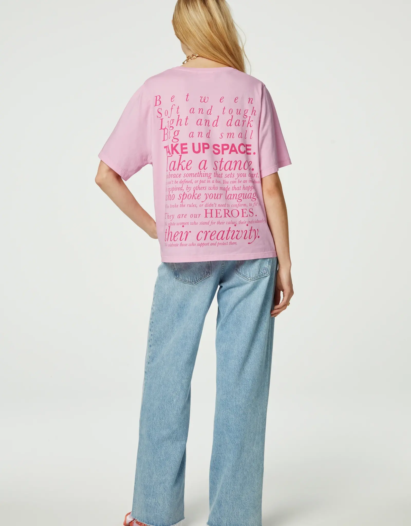 Fabienne Chapot Fay Poem Pink T-shirt Pink Rose