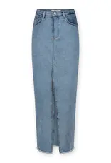 Homage Long Denim Skirt With Slit Mid Vintage