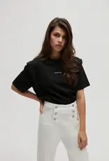 Homage Lauren Cropped Wide Leg With Button Detail Off White