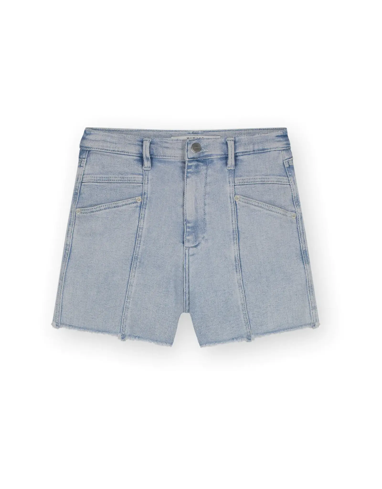 Homage Shorts With Cutseam Details Light Fresh Blue