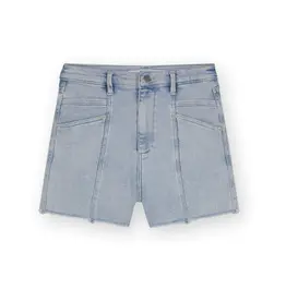 Homage Shorts With Cutseam Details Light Fresh Blue