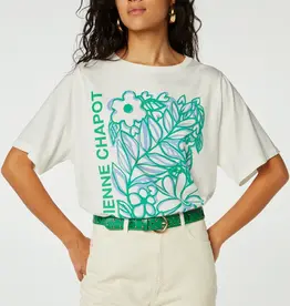 Fabienne Chapot Fay Bloom Green T-shirt Cream White