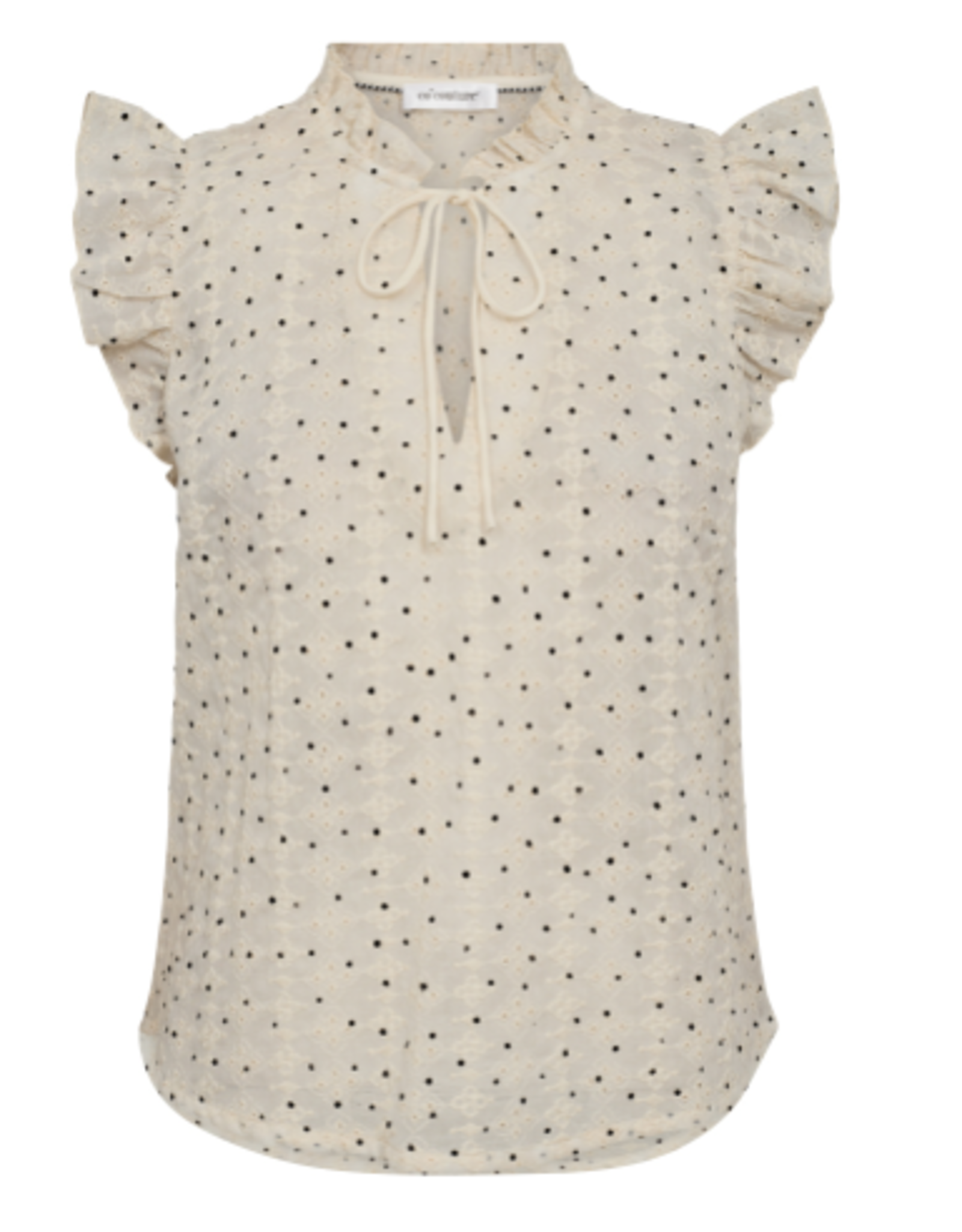 Co'Couture Evelyn Mini Dot Top Off White