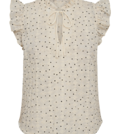 Co'Couture Evelyn Mini Dot Top Off White