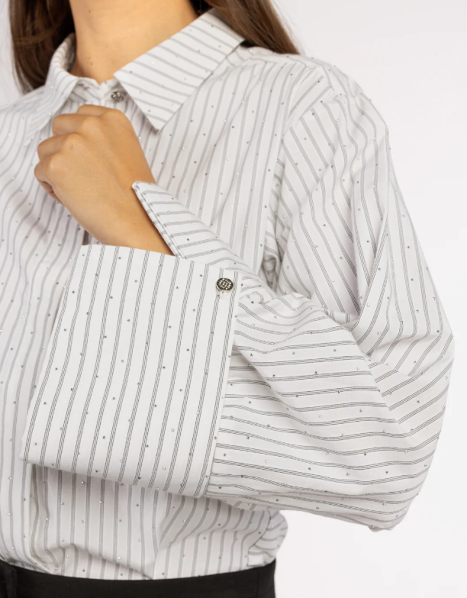 Aaiko Elda Stripe Blouse Les Blancs