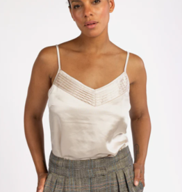 Aaiko Shreya Satin Singlet Cream