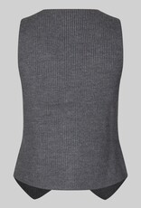 Second Female Willa Knit Waistcoat Dark Grey Melange