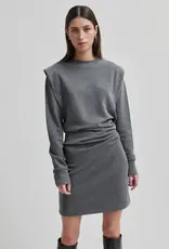 Second Female Abadell Sweat Dress Dark Grey Melange