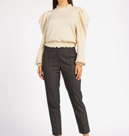 Aaiko Parene Pinstripe Trousers Black