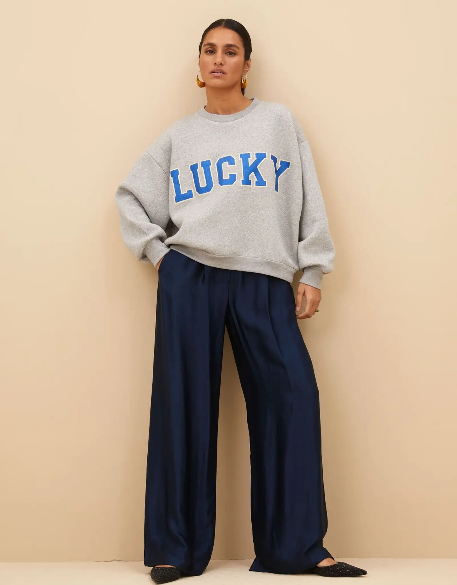 By Bar Bibi Lucky Sparkle Sweater Grey Melee