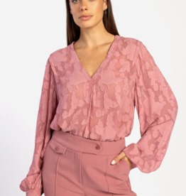 Aaiko Alana Chiffon Flower Top Dusty Berry